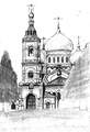 Рисунок Казанского собора с колокольней